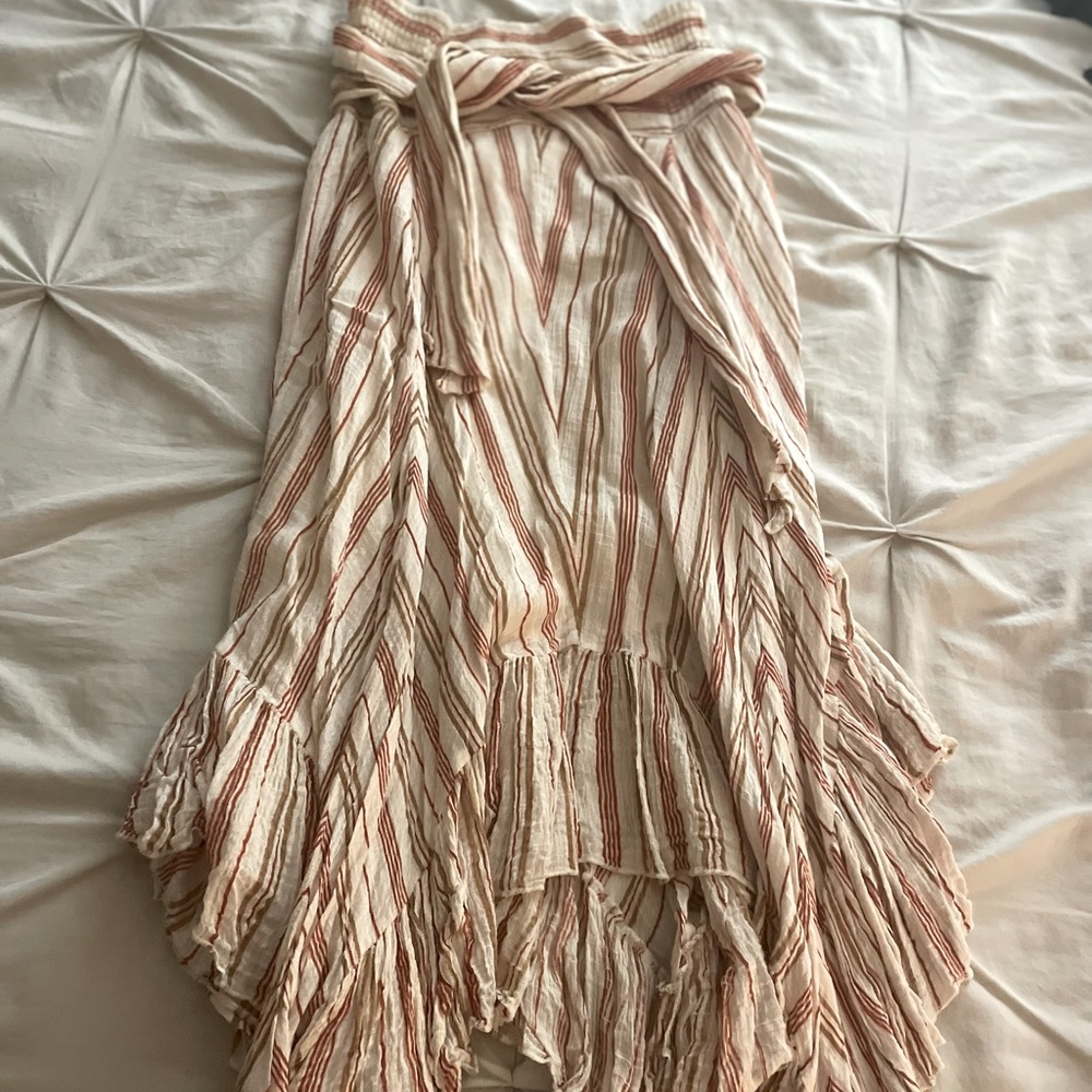 Free People Boho Wrap Skirt Asymmetrical